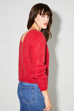 Romy Baby Alpaca Red Knit Made In Italy