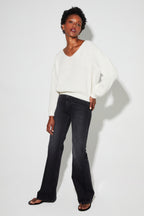 Romy Baby Alpaca White Knit Made In Italy