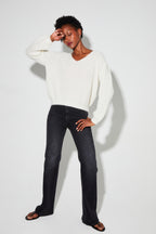 Romy Baby Alpaca White Knit Made In Italy