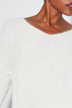 Romy Baby Alpaca White Knit Made In Italy