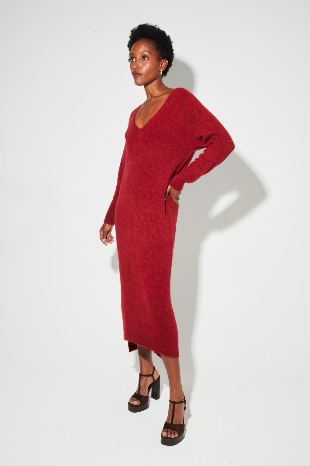 Maxi Dress Gaby Alpaga Burgundy