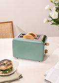Toast Retro - Petit Grille Pain À Fentes Larges - Vert Sauge