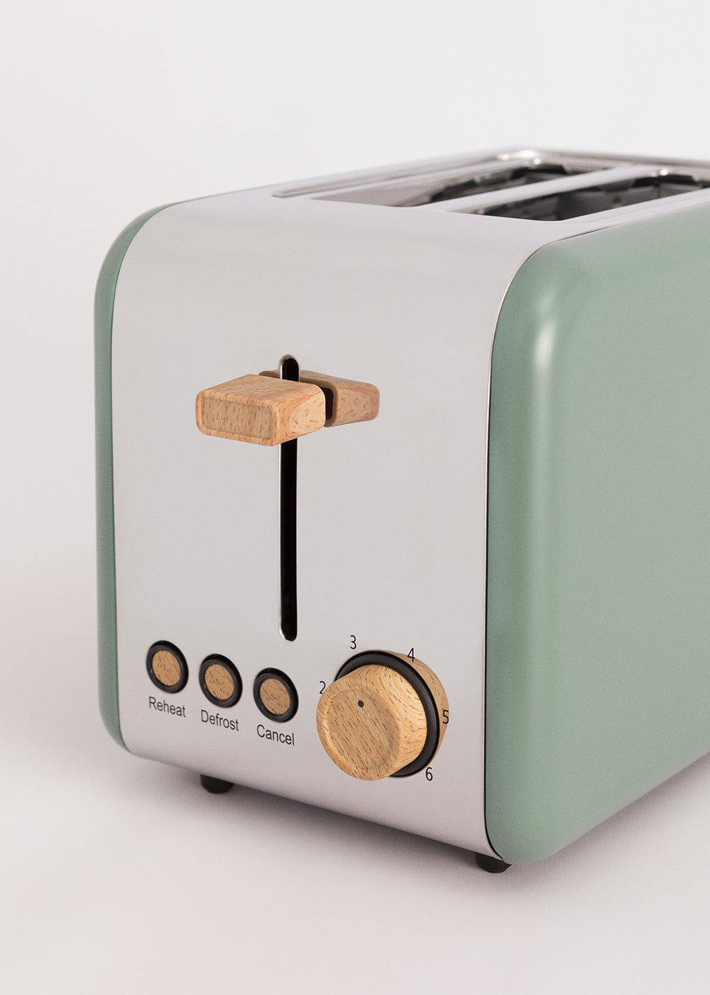 Toast Retro - Petit Grille Pain À Fentes Larges - Vert Sauge
