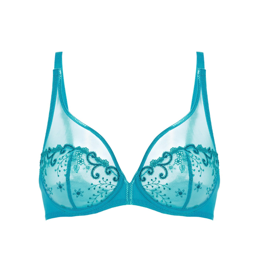 Soutien-Gorge Armature Décolleté Plongeant Delice - Bleu Atoll