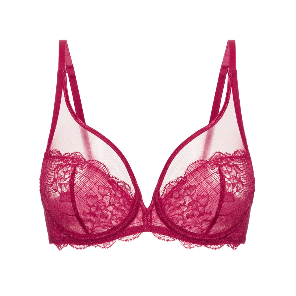 Soutien-Gorge Armature Décolleté Plongeant Reve - Cranberry