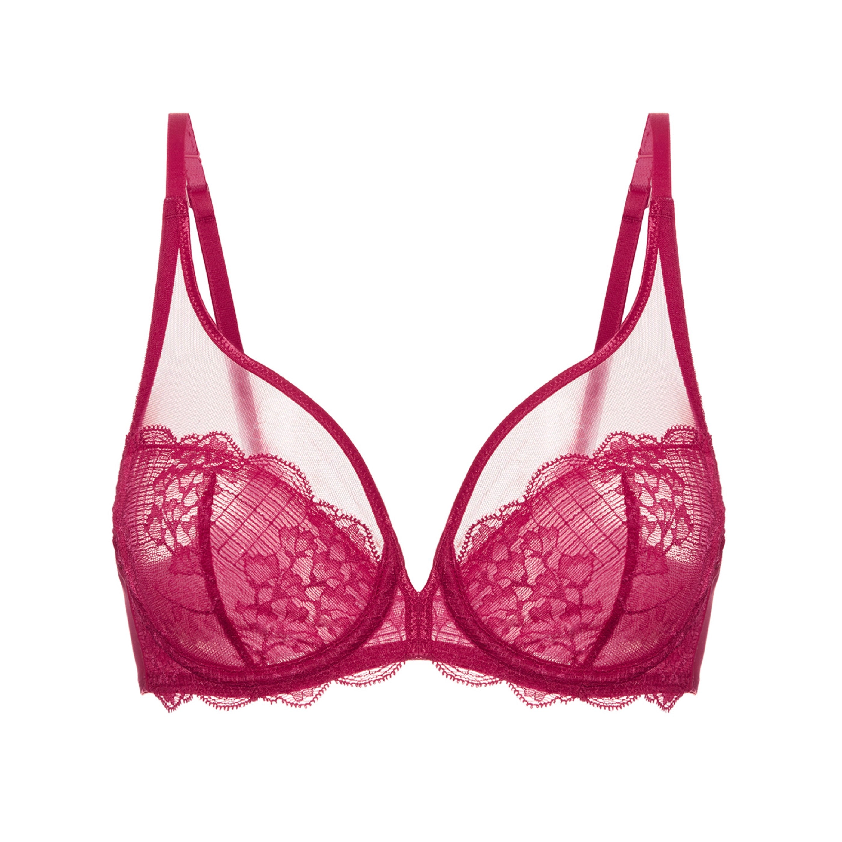 Soutien-Gorge Armature Décolleté Plongeant Reve - Cranberry