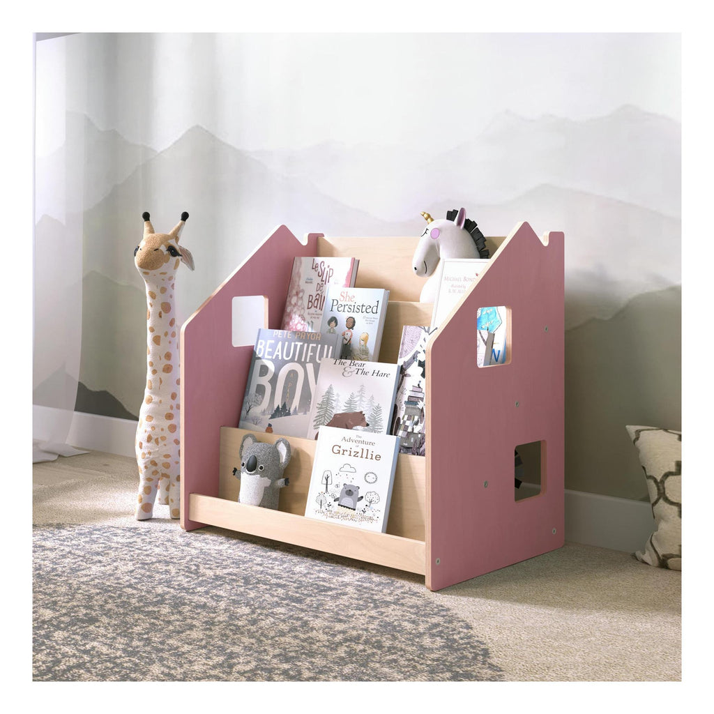 Bibliothèque Enfant – Bleu Clair & Rose