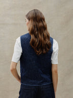 Chaqueta acolchada unisex Trait Fleuri Denim