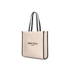 Jimmy Choo - Cabas Medium Logo - Femme - Beige