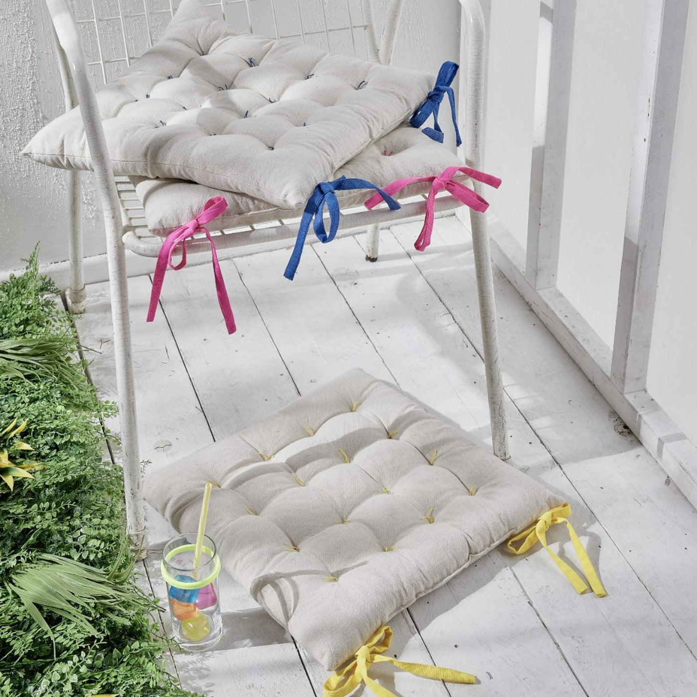 Summer - Quilted Chair Pad - Blue