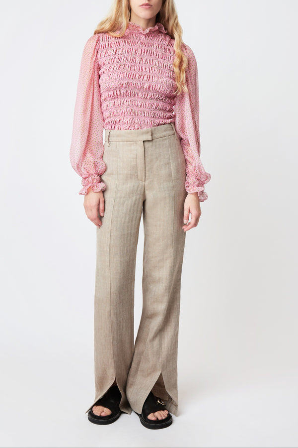 PANTALÓN ISLAND CHEVRON Beige