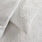 Textured Effect Bedding Set - Bed Set - Chalk