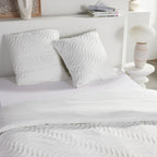 Textured Effect Bed Set - Chalk