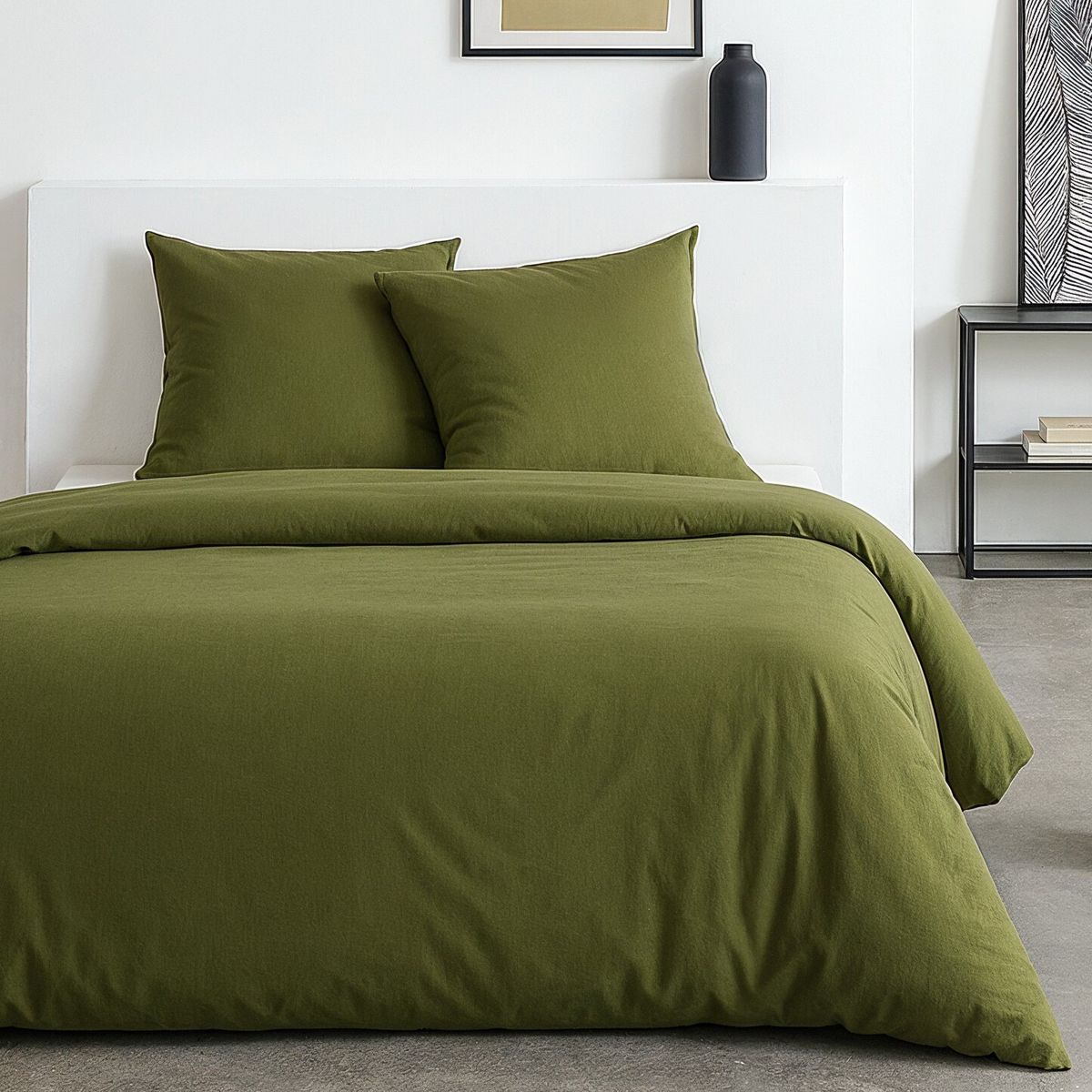 Textured Effect Set - Bed Set - Dark Green