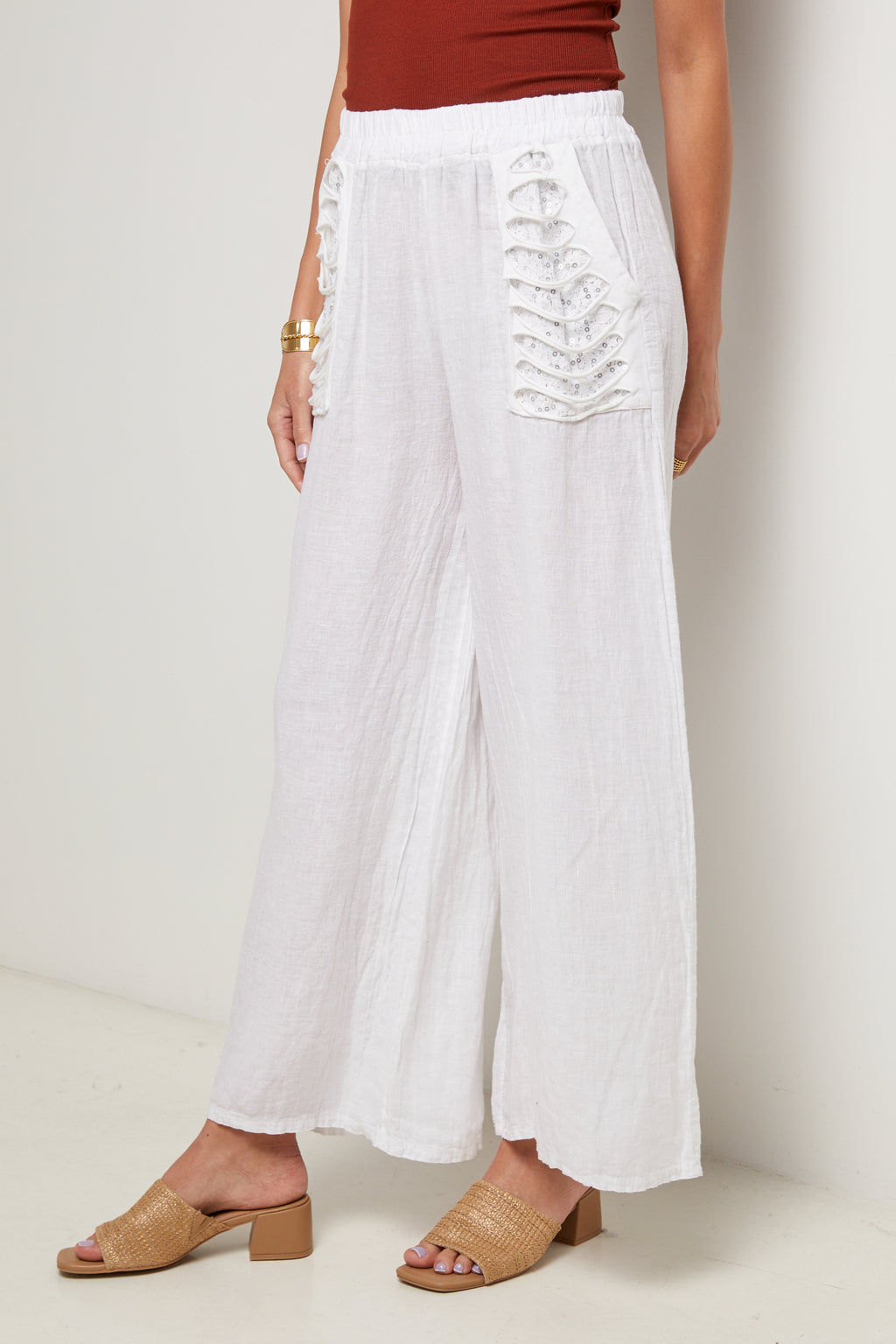 Pantalon - Blanc - Femme