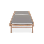 Gardena - Teak And Textilene Sun Lounger - Anthracite