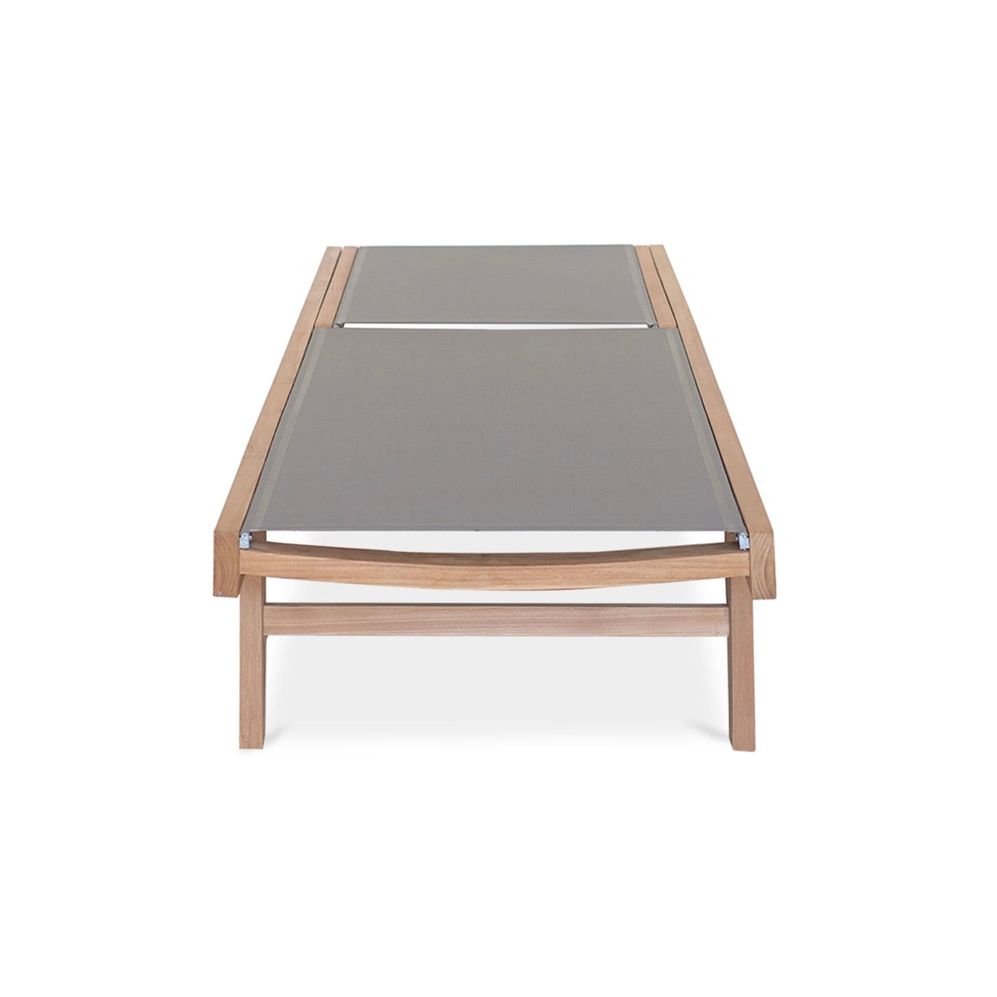 Gardena - Teak And Textilene Sun Lounger - Anthracite