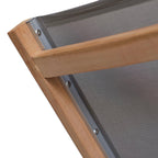 Gardena - Teak And Textilene Sun Lounger - Anthracite
