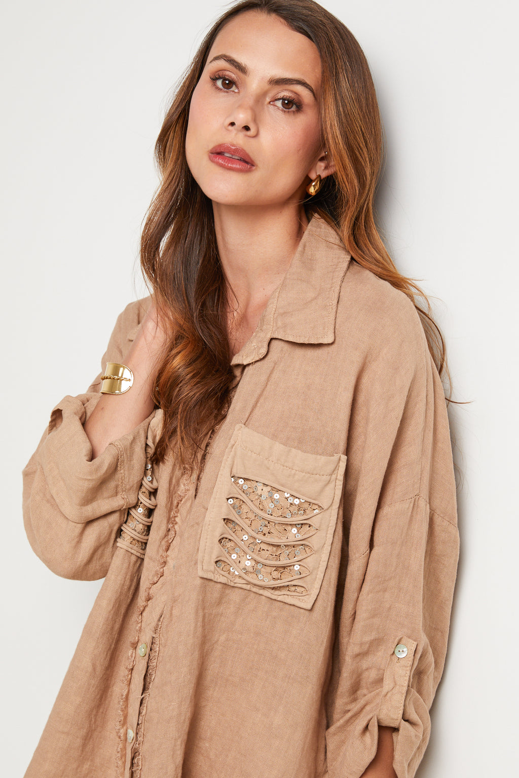 Chemise - Camel - Femme