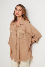 Chemise - Camel - Femme