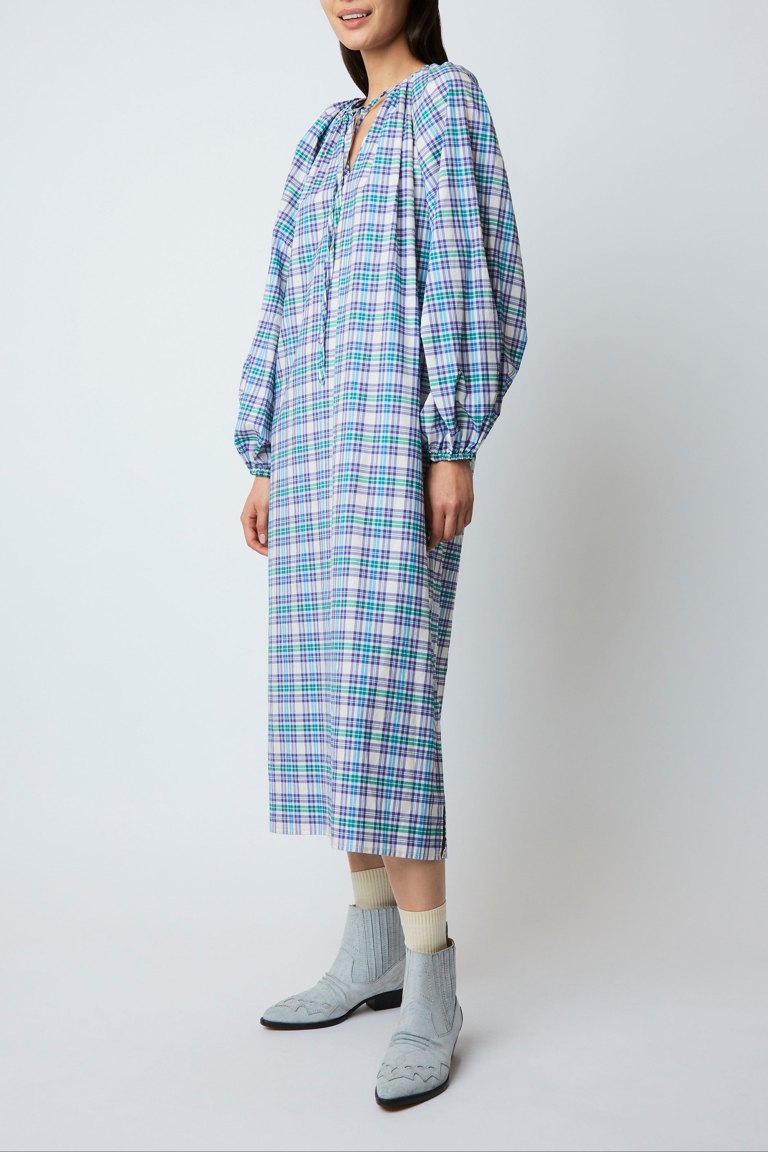 SASHA WESTERN BLUE DRESS