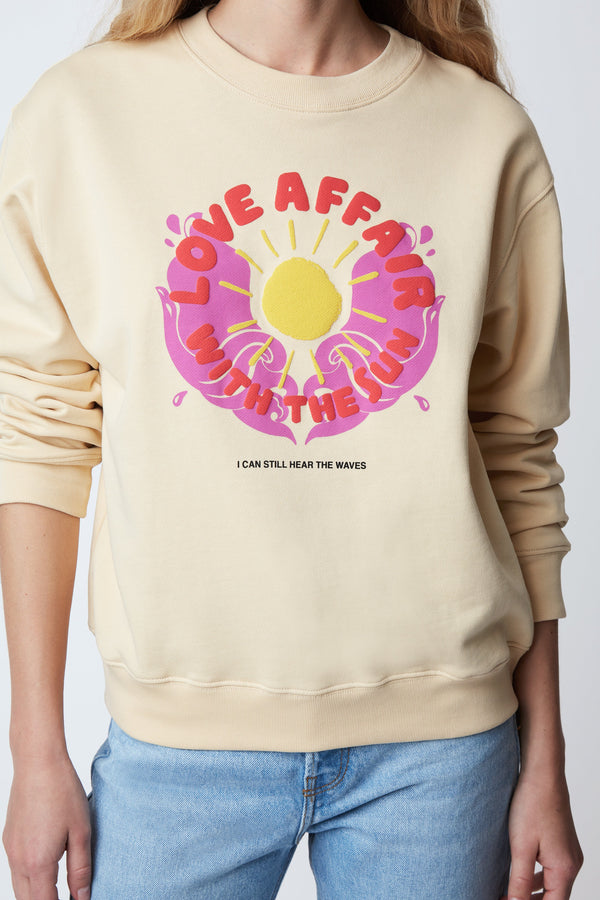 SUDADERA LOUIS LOVE SOFT YELLOW