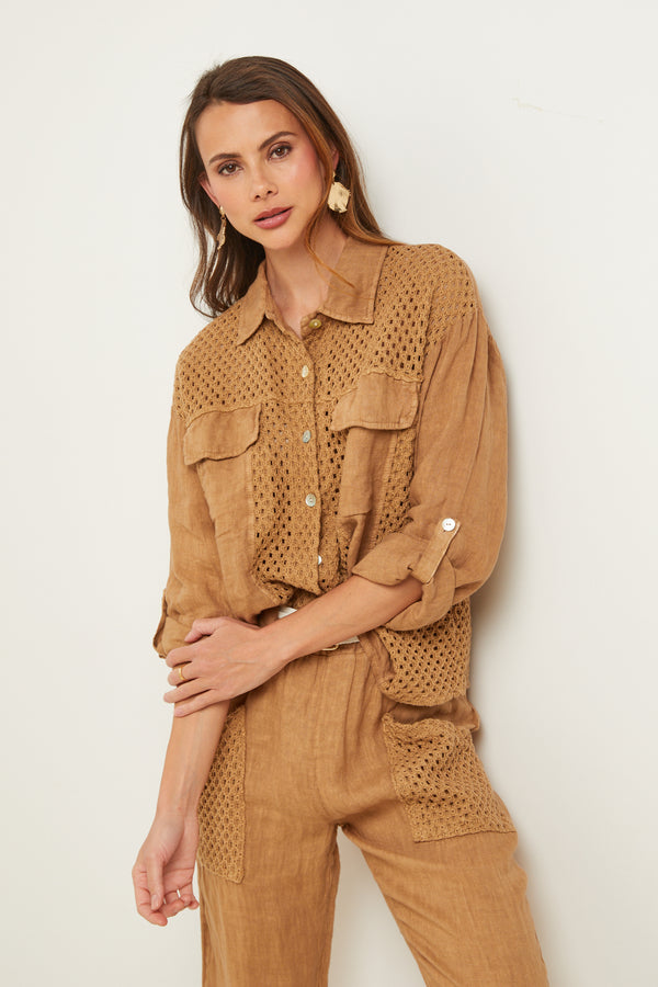 Chemise - Camel - Femme