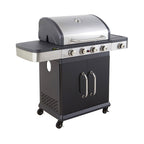 Fidgi - Gas Barbecue 4 Burners And Plancha - Black