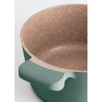 Pot Studio - Casserole En Fonte D'Aluminium Avec Poignées En Bakélite - 20Cm - Vert Sauge & Cuivre