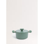 Pot Studio - Casserole En Fonte D'Aluminium Avec Poignées En Bakélite - 20Cm - Vert Sauge & Cuivre