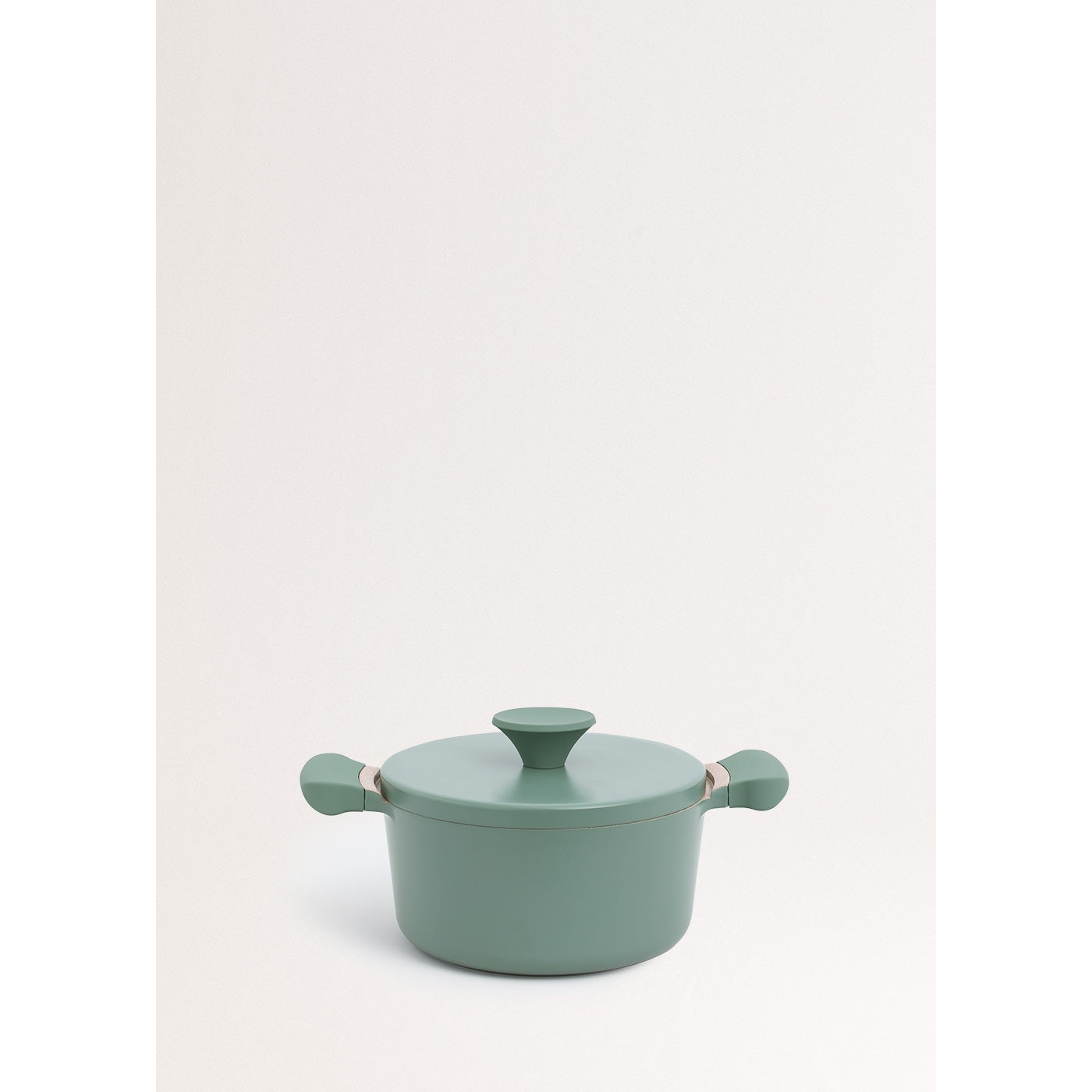 Pot Studio - Casserole En Fonte D'Aluminium Avec Poignées En Bakélite - 20Cm - Vert Sauge & Cuivre