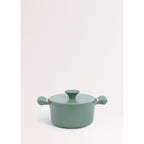 Pot Studio - Casserole En Fonte D'Aluminium Avec Poignées En Bakélite - 24Cm - Vert Sauge & Cuivre