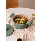 Pot Studio - Casserole En Fonte D'Aluminium Avec Poignées En Bakélite - 24Cm - Vert Sauge & Cuivre