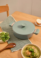 Pot Studio - Cast Aluminium Pot with Ceramic Coating - Sage & Copper