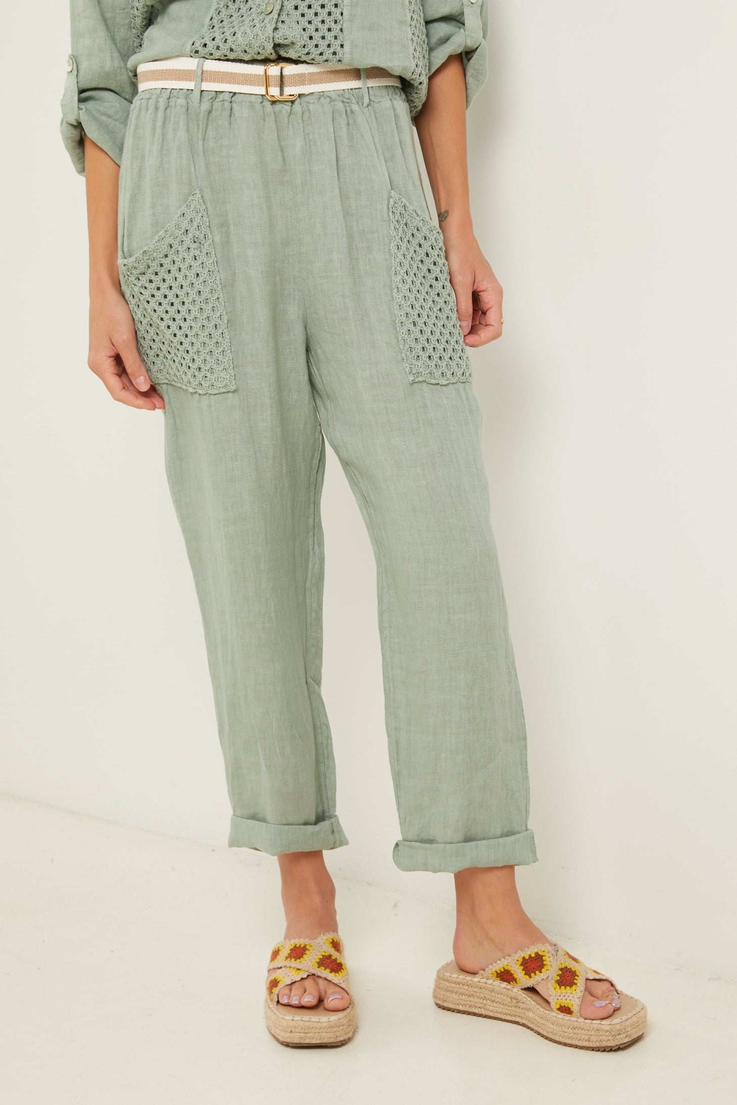 Pantalón - Verde Agua - Mujer