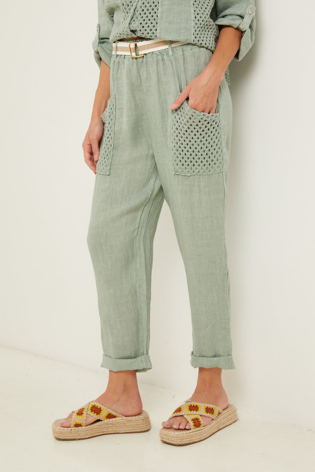 Pantalón - Verde Agua - Mujer