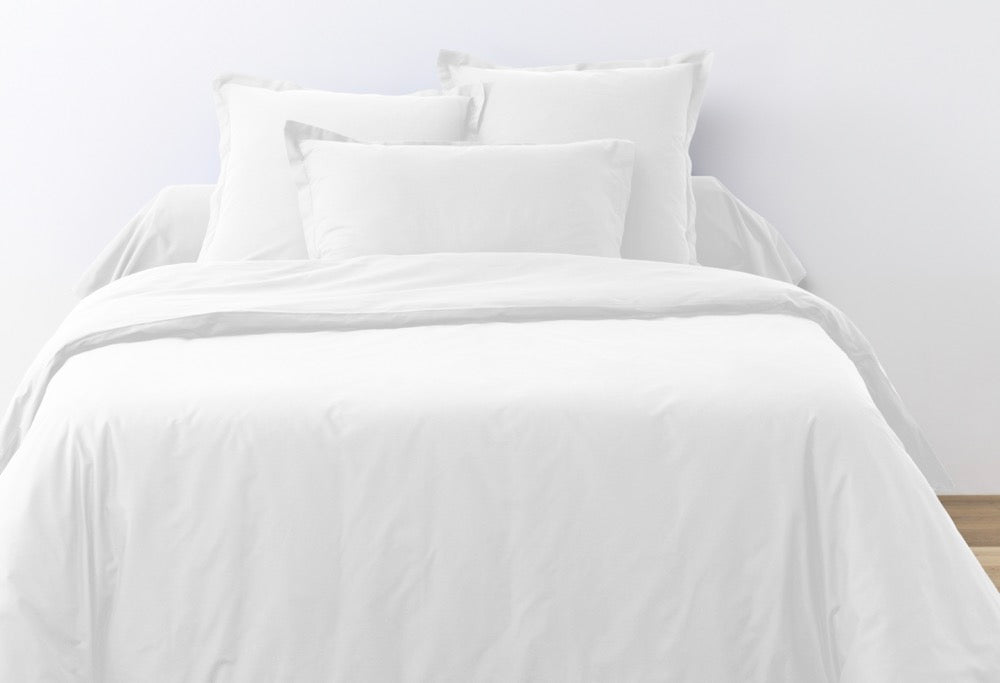 Essentiel - Set Di 2 Federe Per Cuscino - 100% Cotone - Bianco