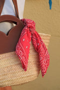 Red bandana scarf