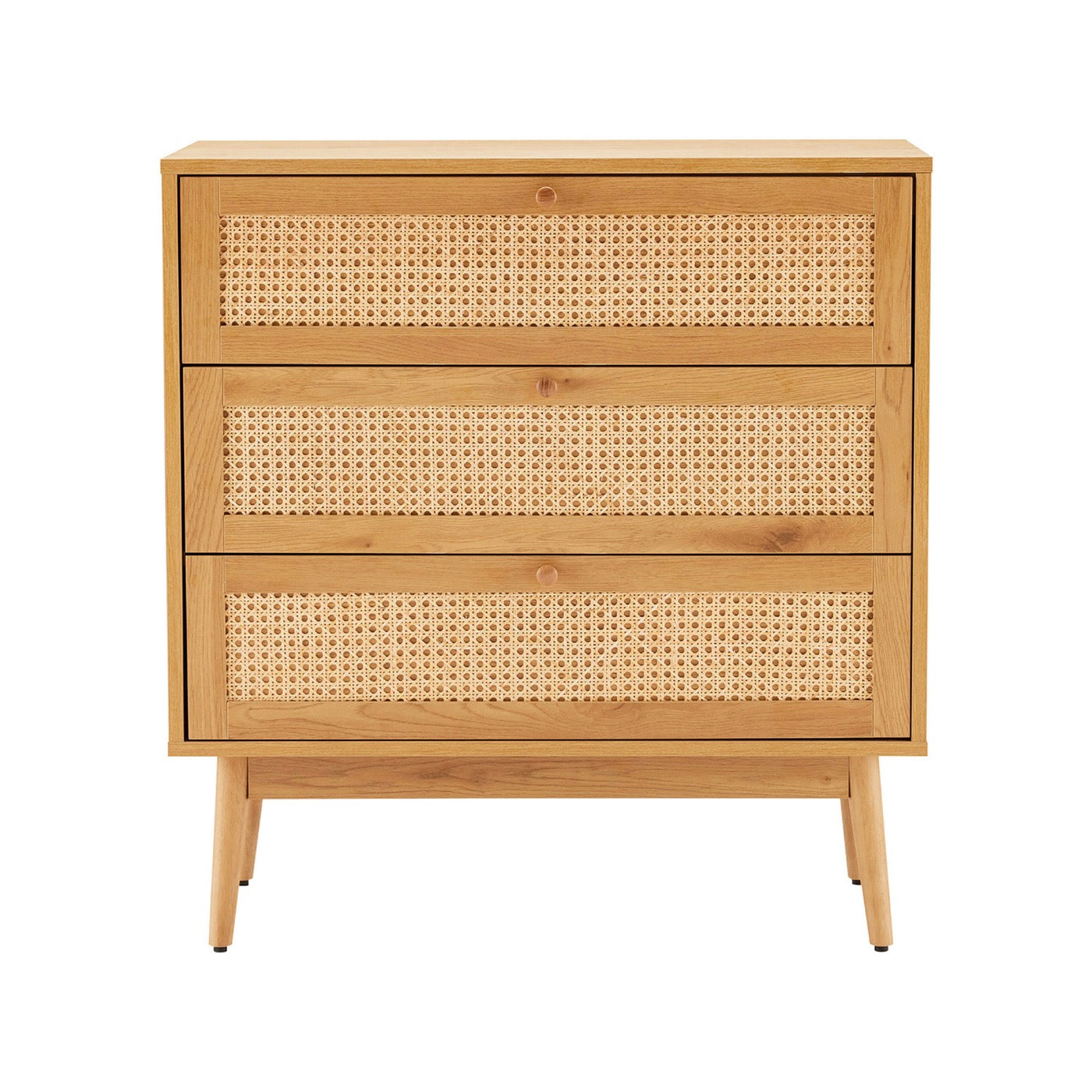 Lounea - 3 Drawer Chest With Canework - Natural