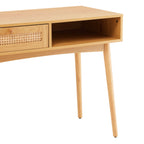 Lounea - Desk 1 Drawer 1 Niche With Canework - Natural