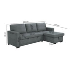 Cozy - Canapé D'Angle Réversible Et Convertible En Tissu - Gris Clair