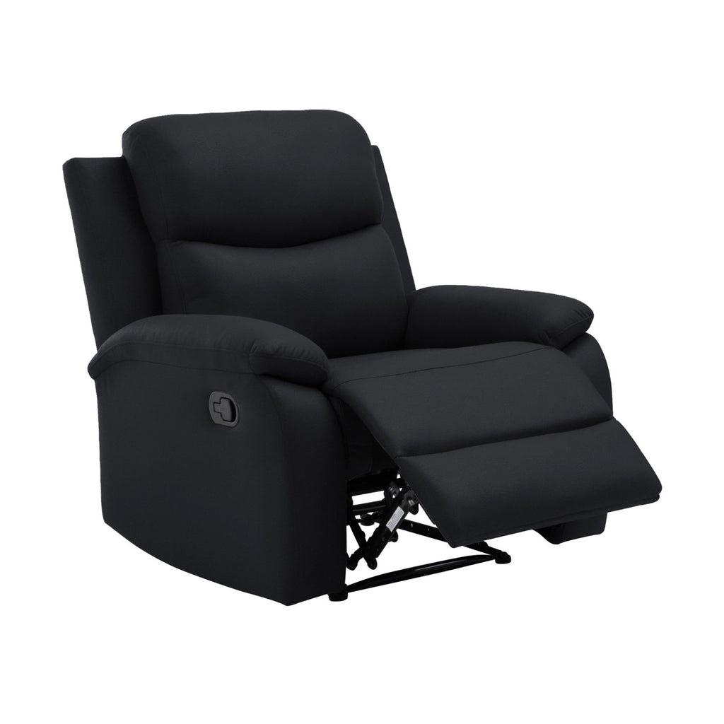 Zolara - Fauteuil De Relaxation Manuel En Pu - Noir