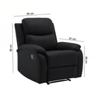 Zolara - Fauteuil De Relaxation Manuel En Pu - Noir