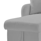 Siveco - Canapé D'Angle À Gauche Convertible Tissu Blouclette - Gris