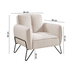 Vintex - Fauteuil - Microfibre - Beige
