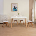 Scandi - Ensemble Table Rectangulaire De Repas + 4 Chaises - Transparent