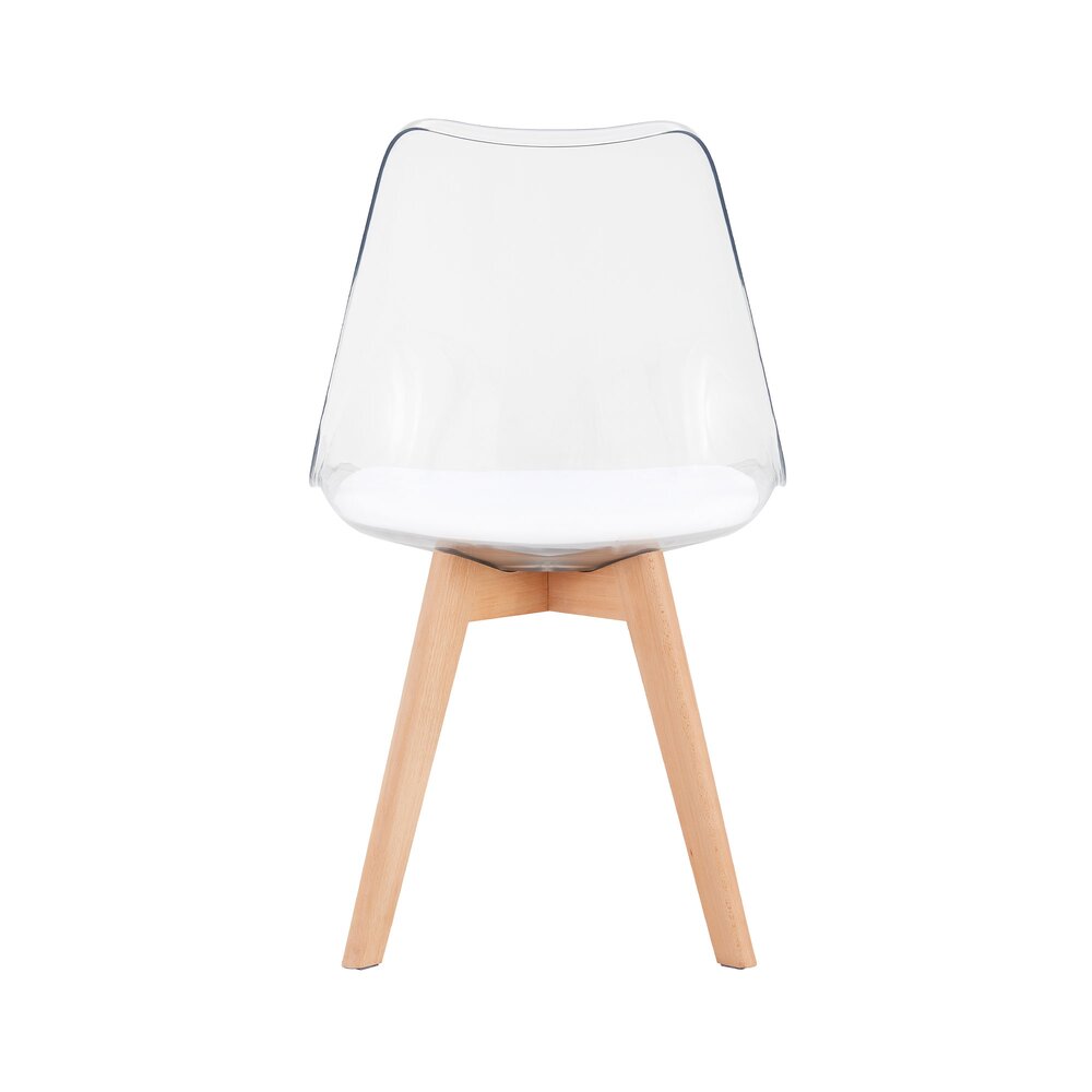 Scandi - Ensemble Table Rectangulaire De Repas + 4 Chaises - Transparent