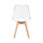 Scandi - Ensemble Table Rectangulaire De Repas + 4 Chaises - Transparent