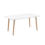 Scandi - Ensemble Table Rectangulaire De Repas + 4 Chaises - Transparent