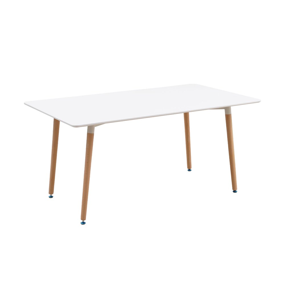 Scandi - Ensemble Table Rectangulaire De Repas + 4 Chaises - Transparent